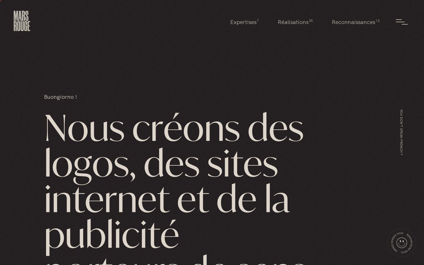 Screenshot of Mars rouge website