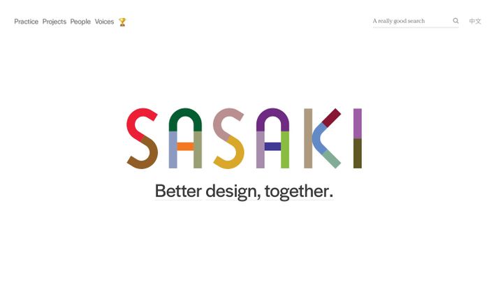 Screenshot of Sasaki website