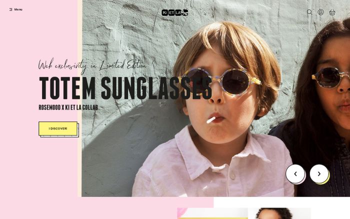 Screenshot of Anti-UV Children Fashion | Anti-UV Clothing and Sunglasses | KI ET LA website
