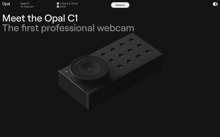Screenshot of Opal Camera website