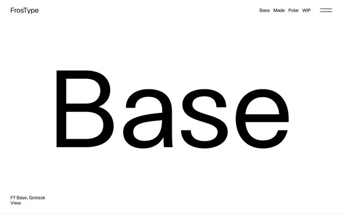 Inspirational website using Base and Base Mono font