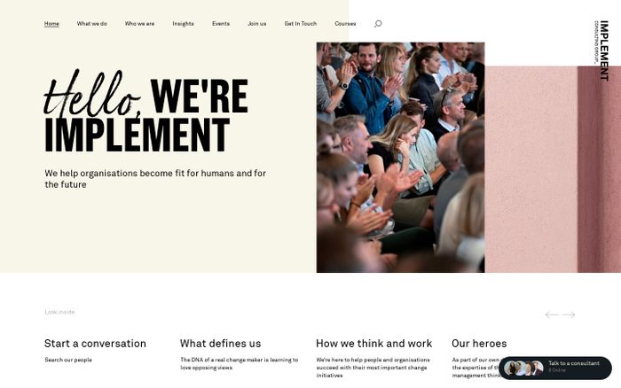 Inspirational website using Akkurat, Born Ready and Grotzec font