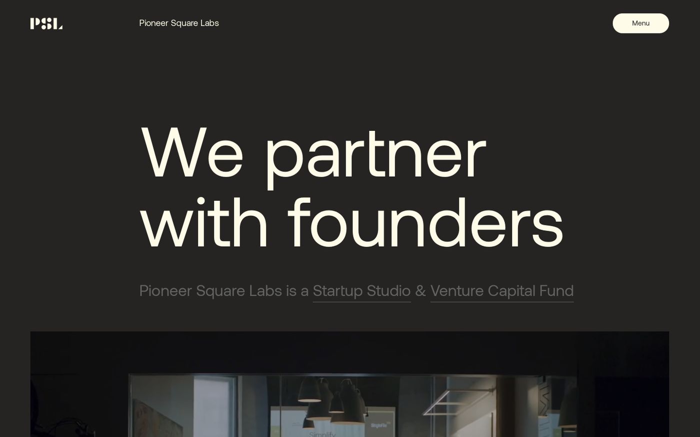Screenshot of Pioneer Square Labs website