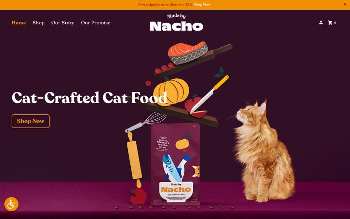 Screenshot of Made by Nacho website