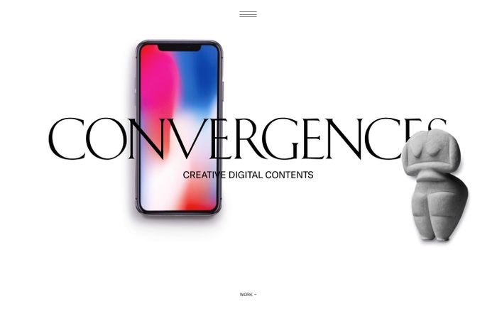 Screenshot of Convergences website