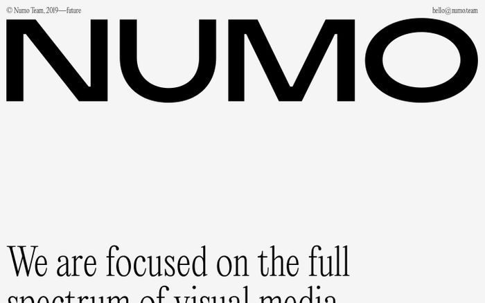 Screenshot of Numo Team website