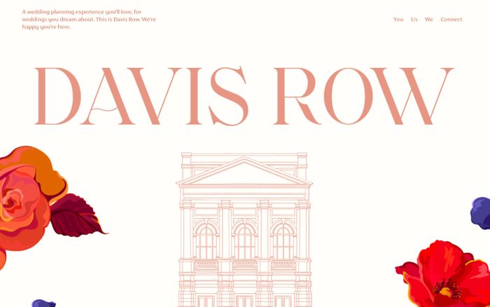 Screenshot of Davis Row website