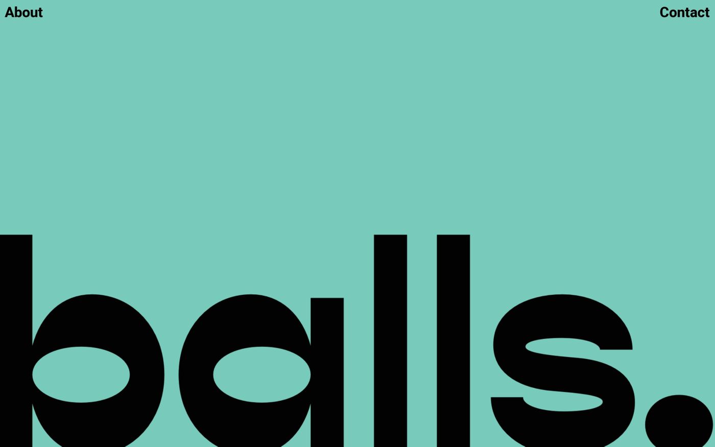 Screenshot of Balls | Meatballs & Beer Shop website