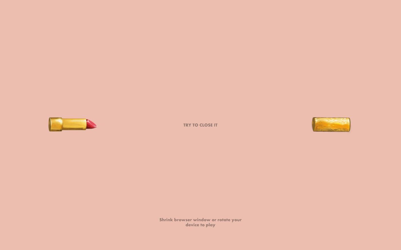 Screenshot of Gucci Lips website