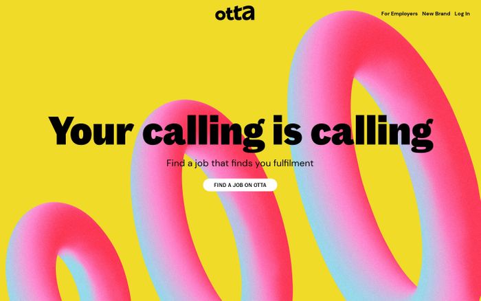Screenshot of Otta website