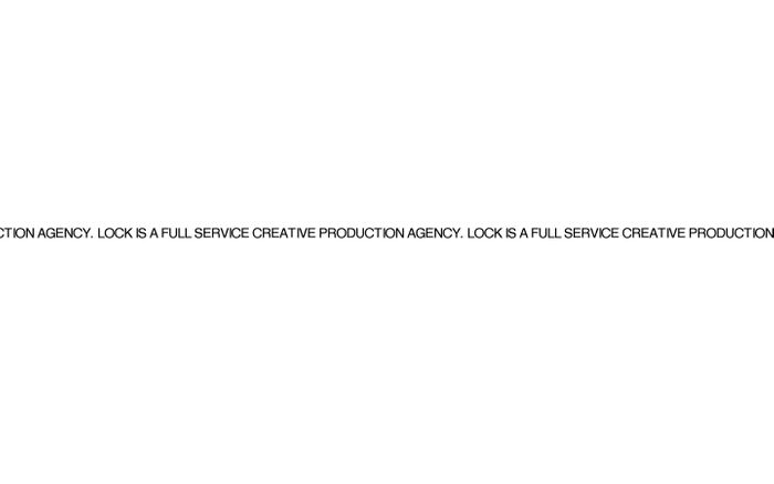 Screenshot of LOCK. Full Service Creative Production Agency website