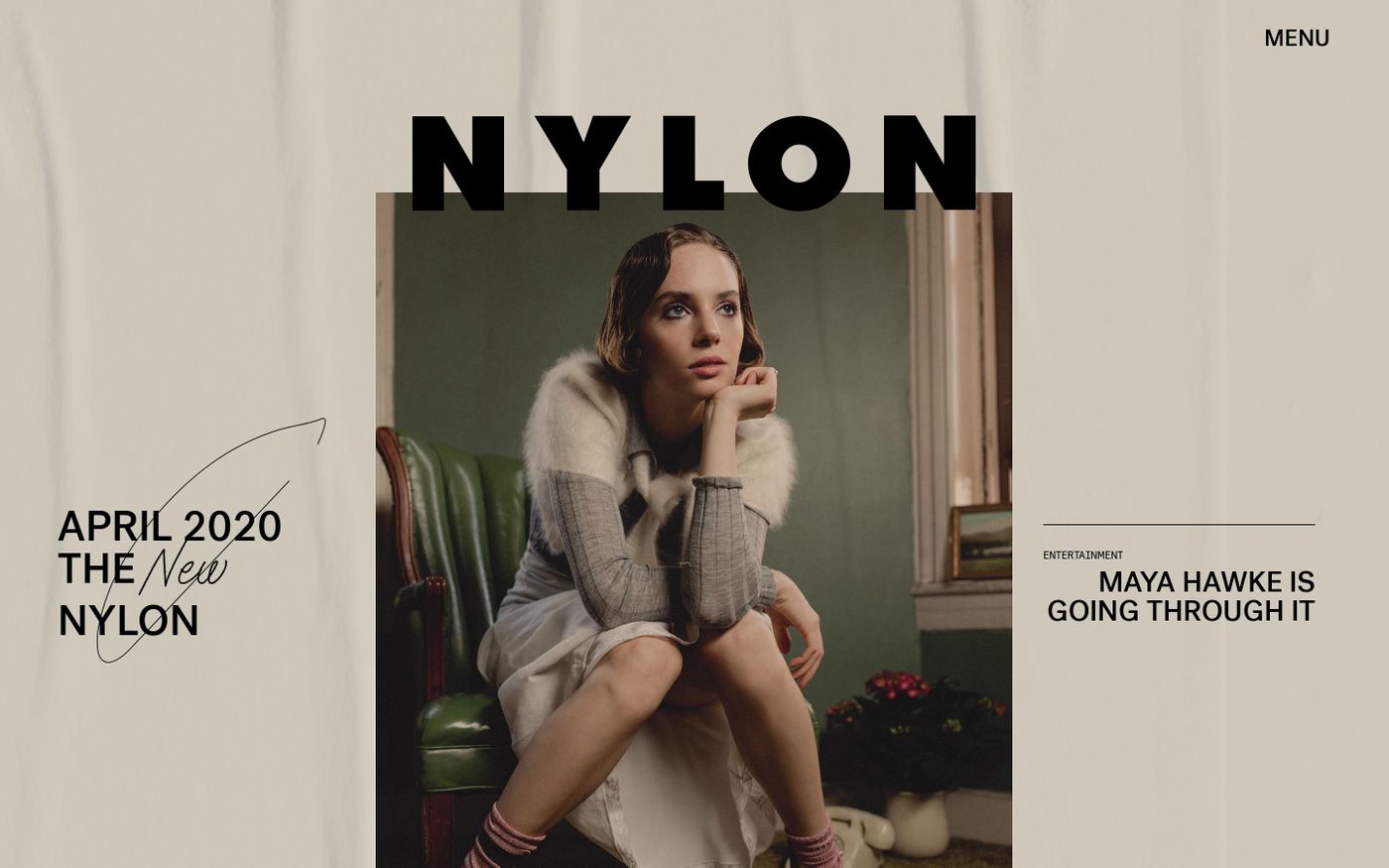 Screenshot of Nylon website