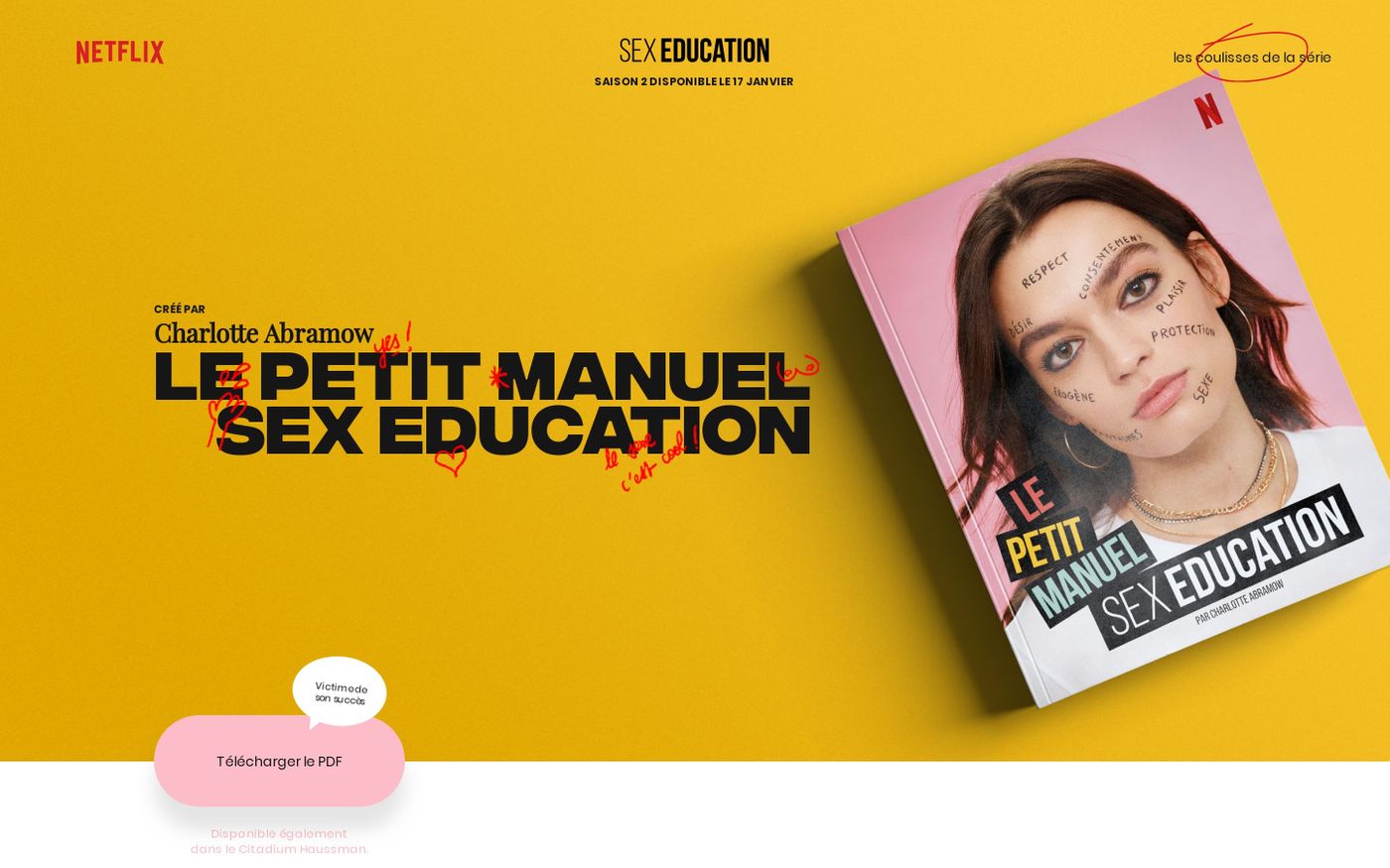 Screenshot of Sex Education website