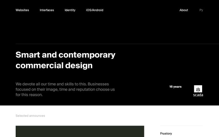 Inspirational website using Suisse Int'l font
