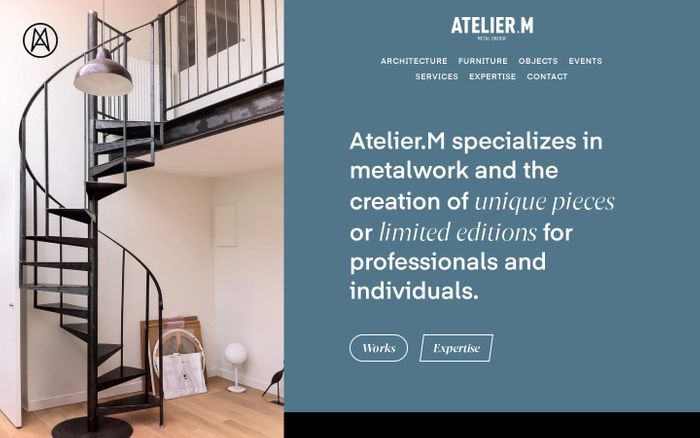 Screenshot of Atelier.M website