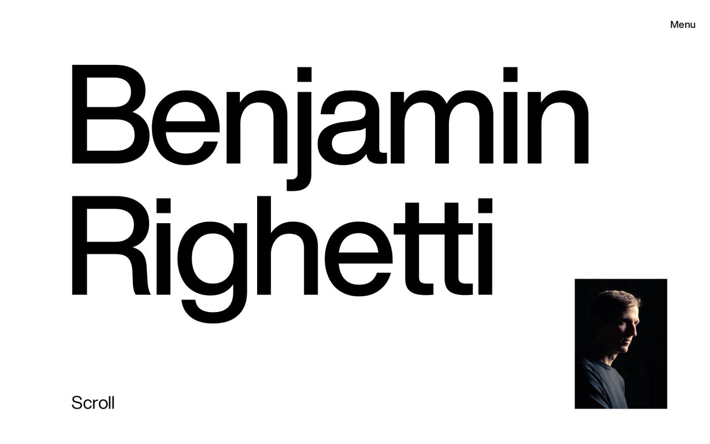 Screenshot of Benjamin Righetti website