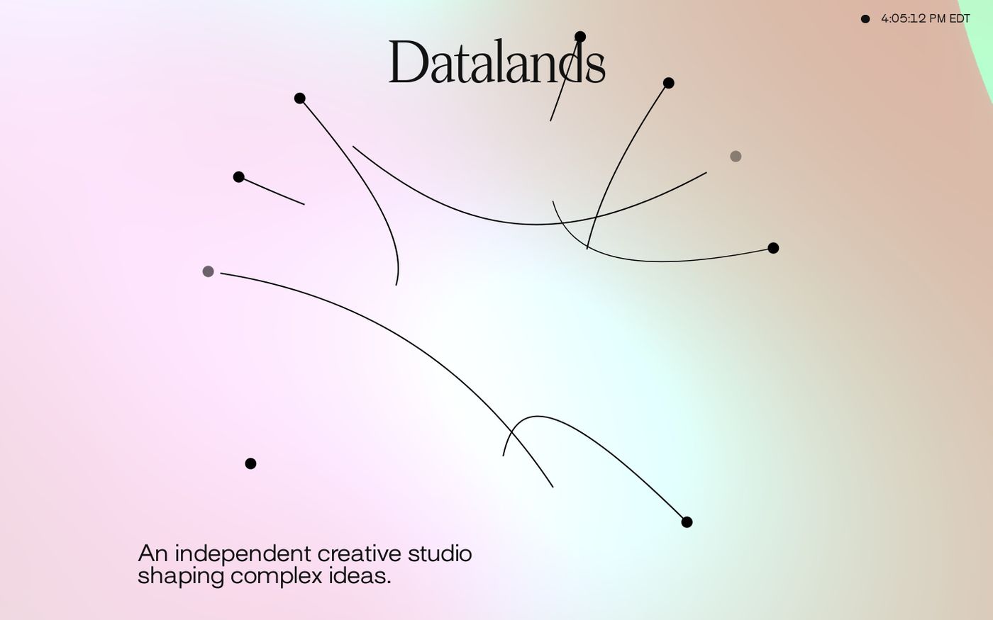 Screenshot of Datalands website