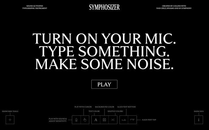 Inspirational website using Symphony font