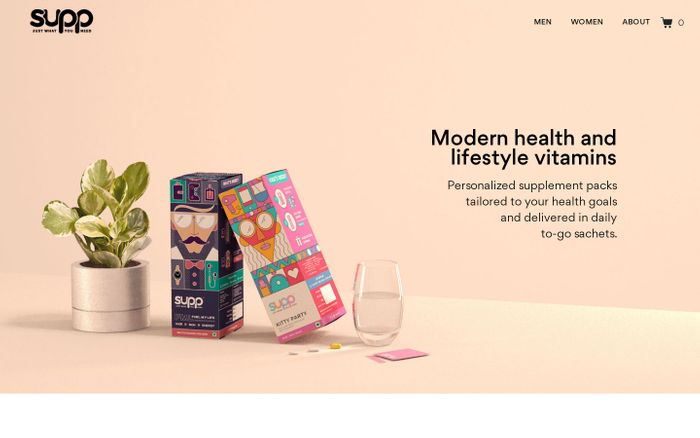 Screenshot of Shop Vitamins & Supplements in India | Supp Nutrition website