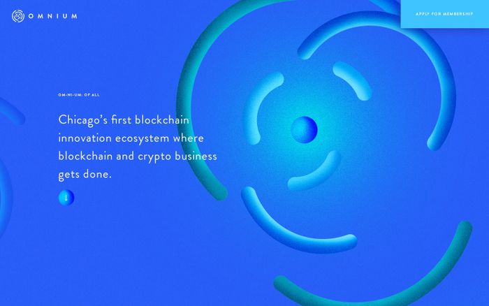 Screenshot of Omnium Blockchain website