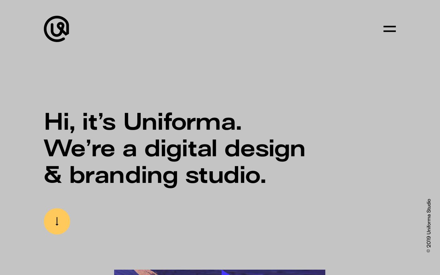 Screenshot of Uniforma Studio website