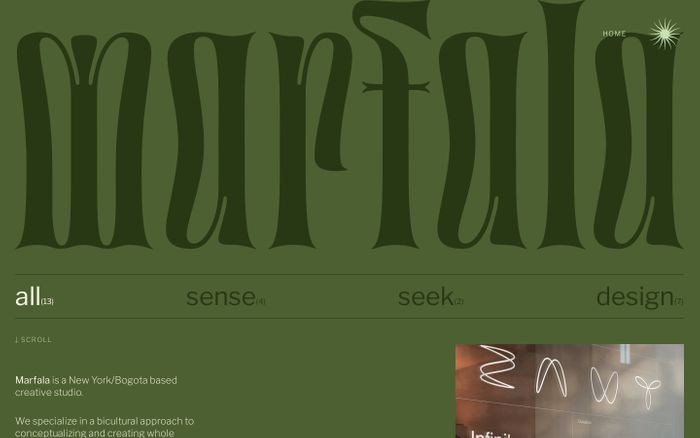 Screenshot of Marfala website