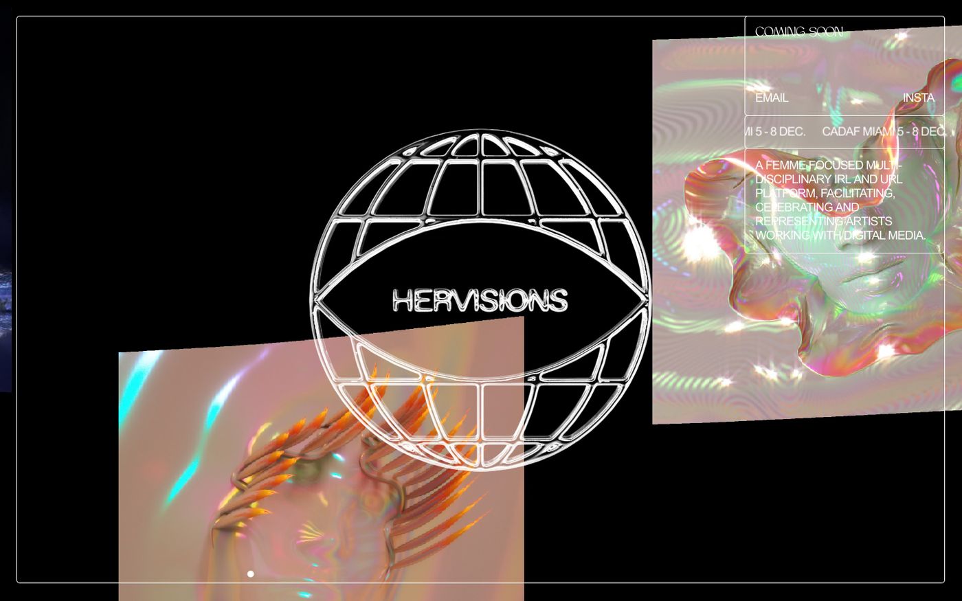 Screenshot of HERVISIONS.WORLD website