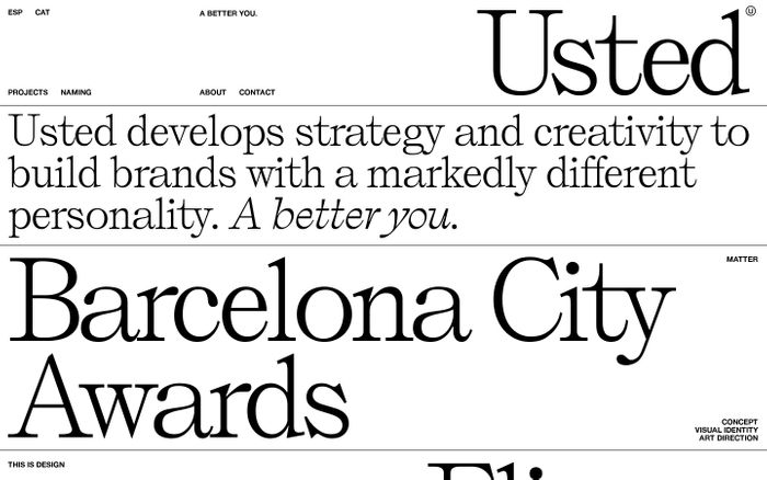 Inspirational website using Helvetica Neue and Self modern font