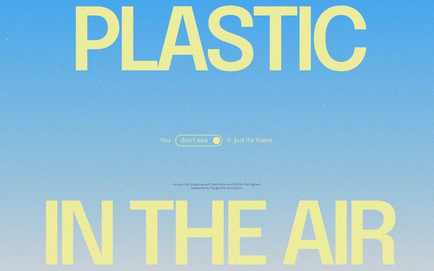 Screenshot of Plastic Air website
