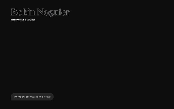 Screenshot of Robin Noguier website