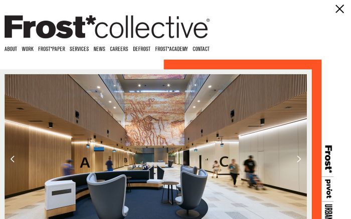 Screenshot of Strategic Design Agency in Sydney & Melbourne | Frost*collective website