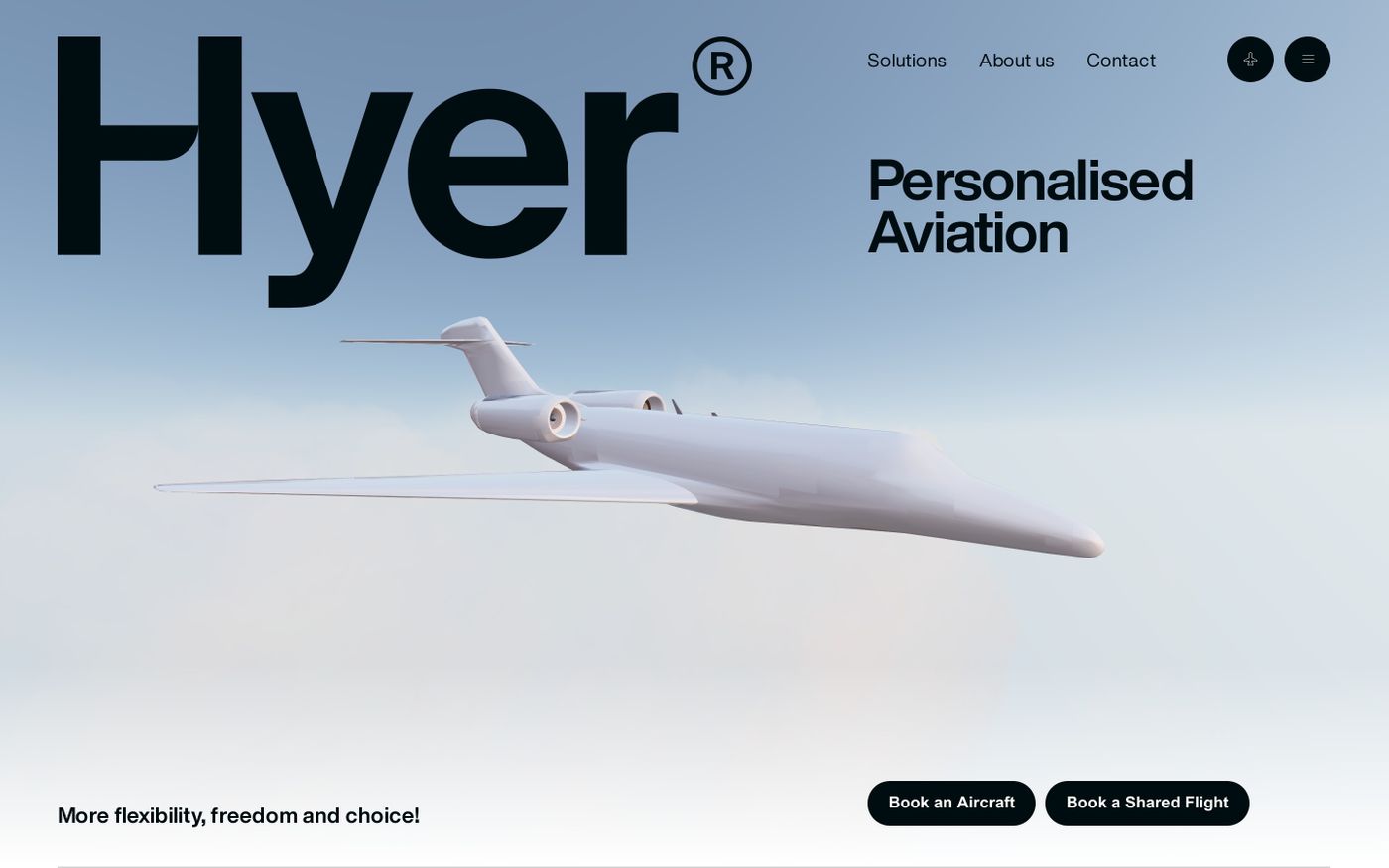 Screenshot of Hyer website