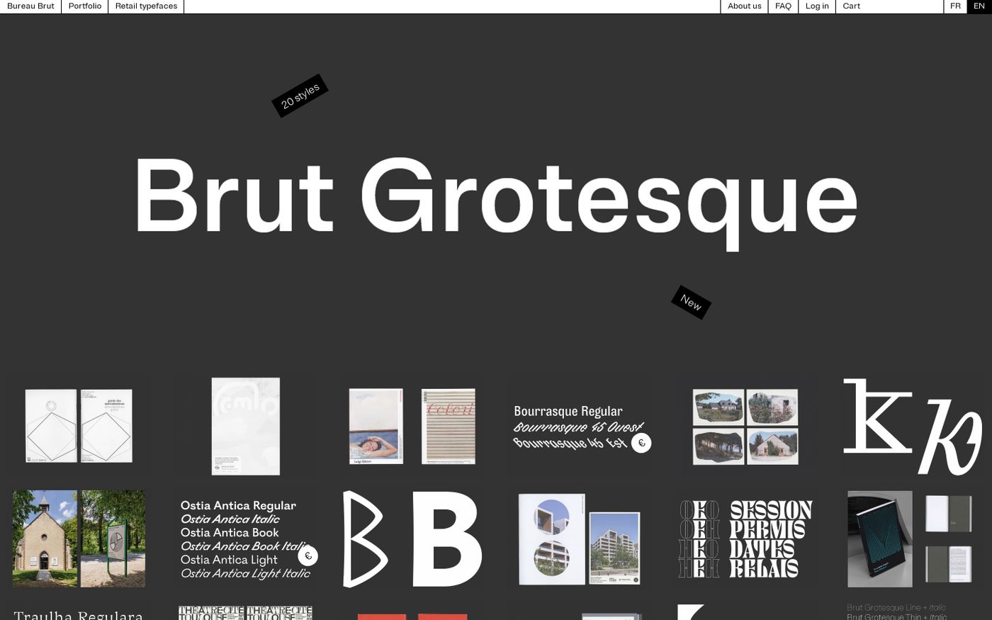 Screenshot of Bureau Brut website