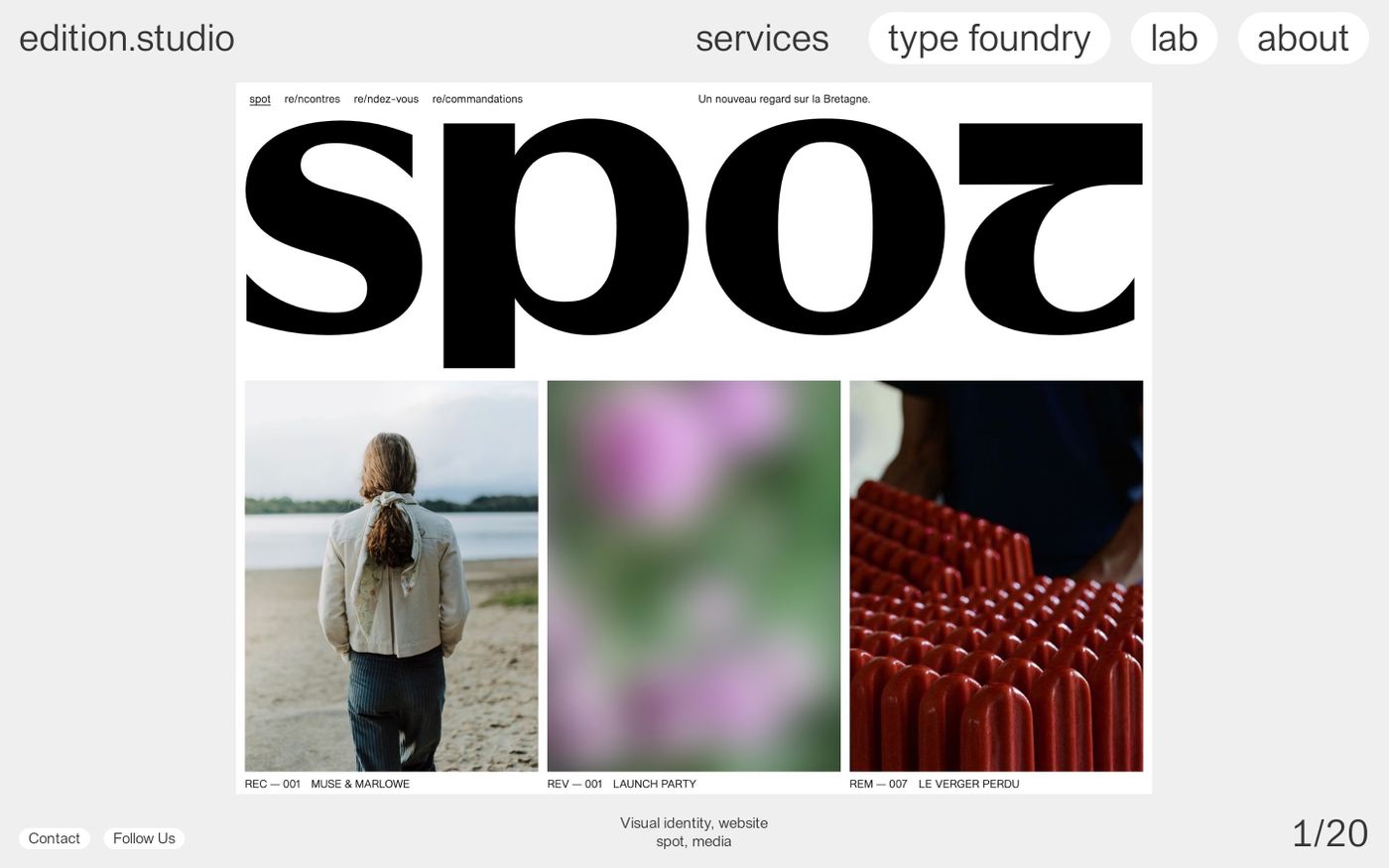 Screenshot of Services — edition.studio website