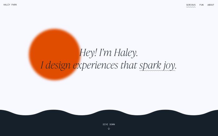 Screenshot of Haley Park website