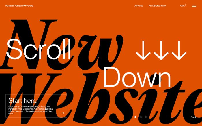 Inspirational website using Eiko and Neue Montreal font