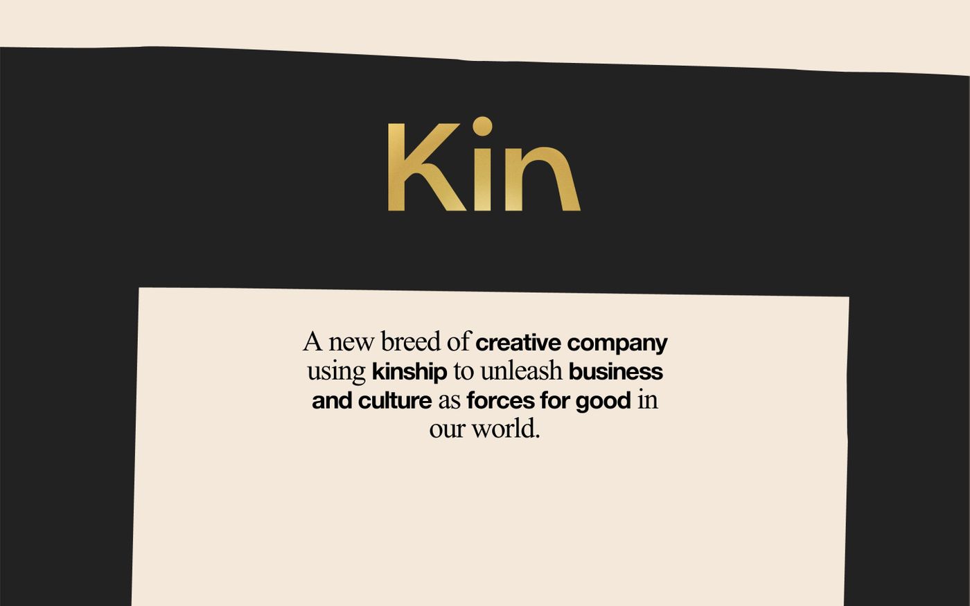 Screenshot of KIN website
