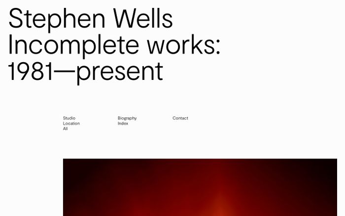 Screenshot of Stephen Wells website