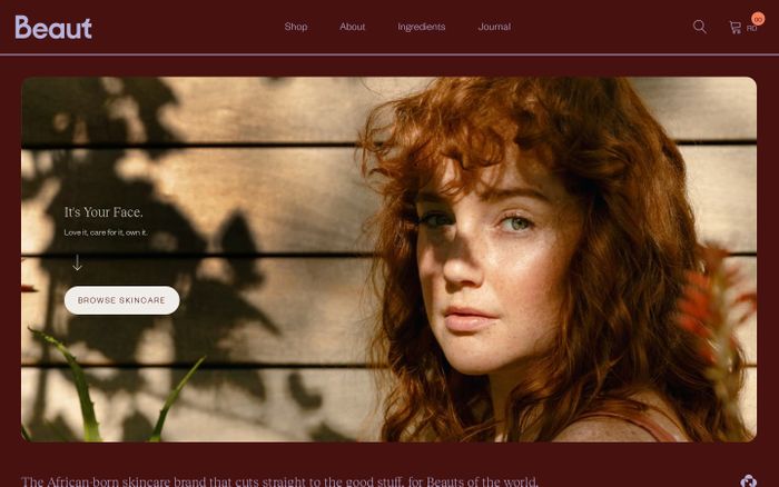Screenshot of Beaut Serums website