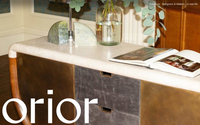 Screenshot of Orior Furniture website