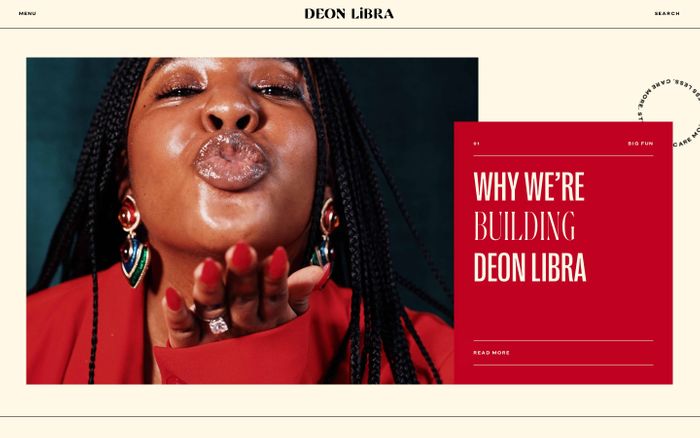 Screenshot of Deon Libra website
