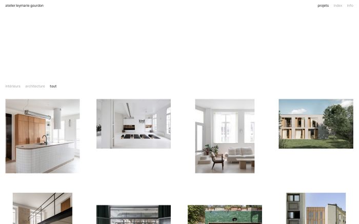 Screenshot of Atelier Leymarie Gourdon website