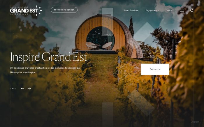 Screenshot of Agence régionale du tourisme Grand Est website