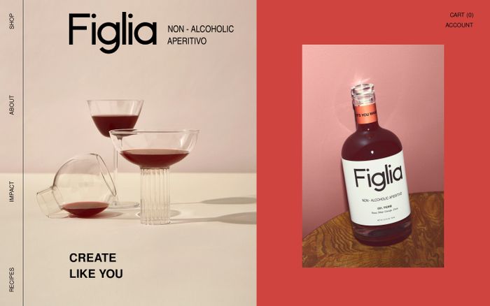 Screenshot of Drink Figlia website