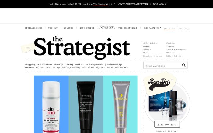Screenshot of The Strategist website