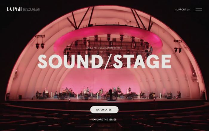Screenshot of Sound/stage website